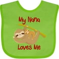 thumbnail image 3 of Inktastic My Nana Loves Me Sloth Boys or Girls Baby Bib, 3 of 4