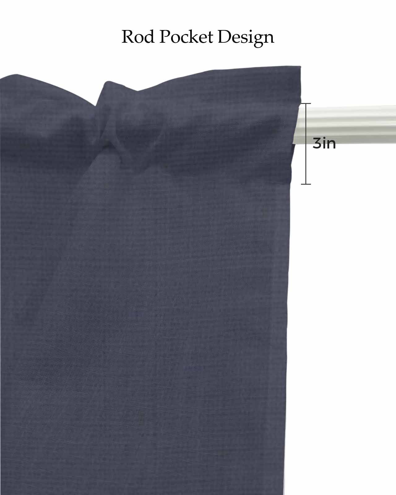 Beige Striped Kitchen Valances for Windows Farmhouse Linen Window Valance Curtain for Living Room Window Treatment Midnight Blue Geometric Simple Retro Valance Rod Pocket Topper Drape, 42 x 18 Inch