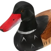 Mandarin Duck Wooden Statue for Decor Hand Painted Wedding Gift 2pcs