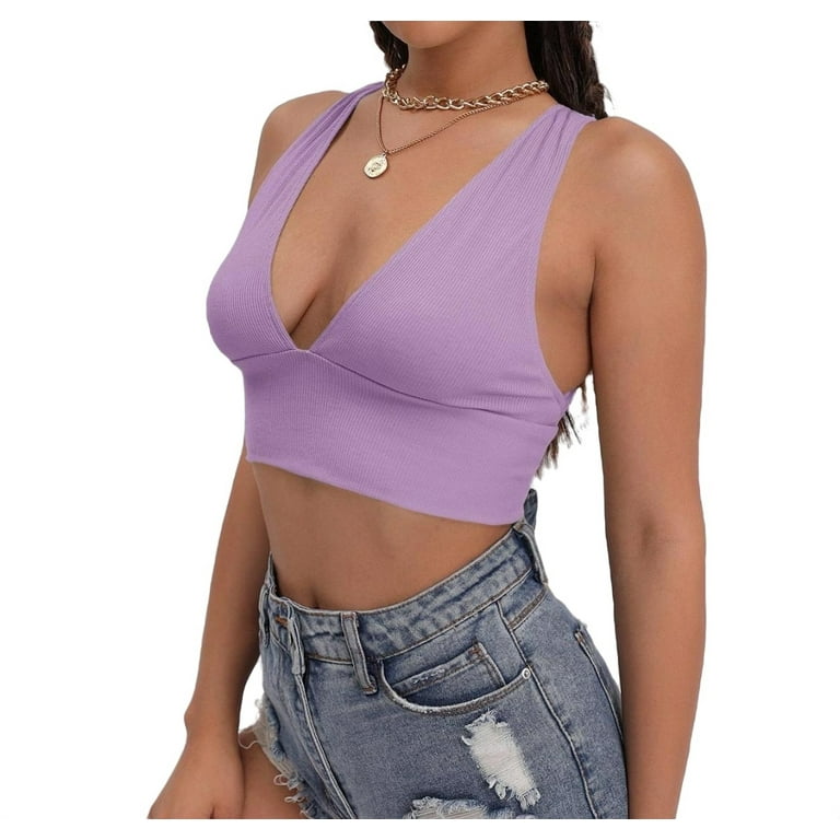 MNBCCXC Sleeveless Summer Blouse Crop Tanks For Women Women'S Tank Tops And  Tops Dressy Summer Tops For Women Deals Under 21 Dollars Purple Items Under  5 Dollars Lighten Deals Of The Day