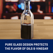 Anchor Hocking Olive Oil and Vinegar Glass Bottle with Stainless Steel Spout, 11 Ounce, Designed to Help with Proper Produce Storage