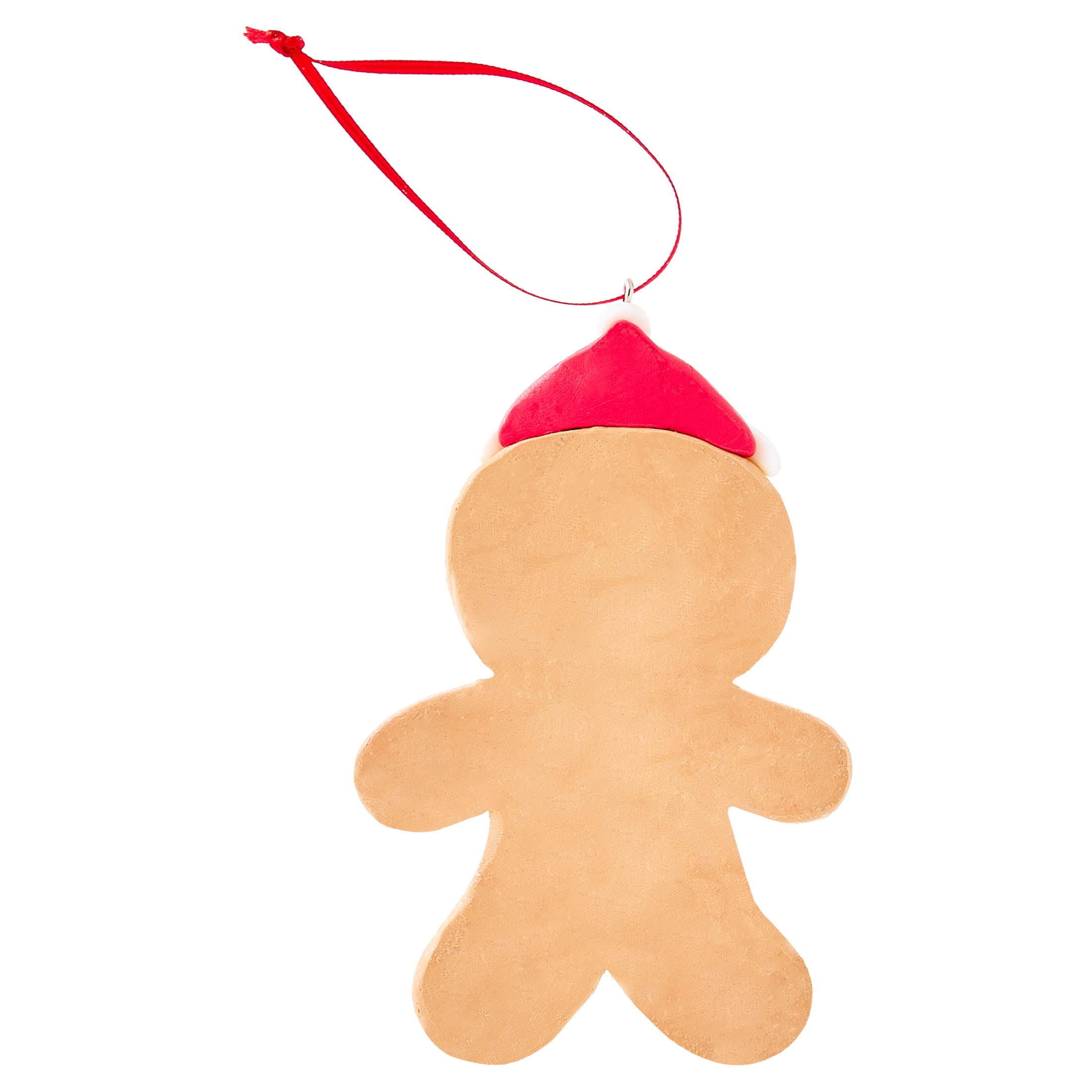 Multicolor Clay Dough Gingerbread Boy with Hat Christmas Ornament, 4.5", by Holiday Time