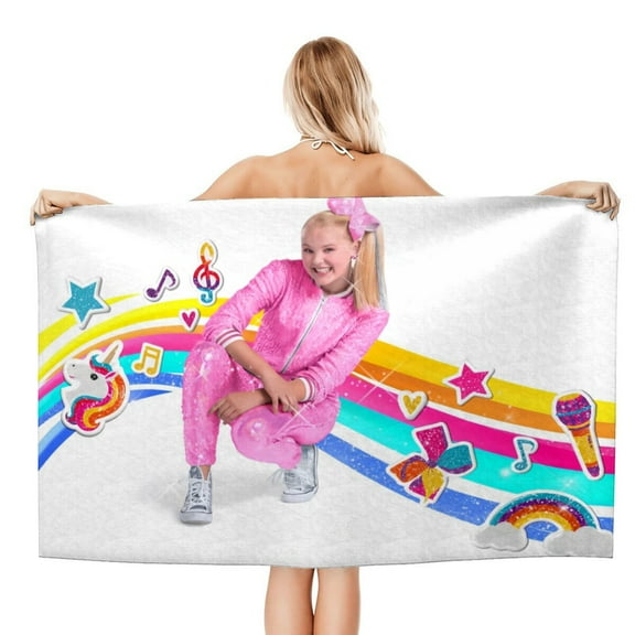 Bath Towels for JoJo Siwa Beach Towel Kids Girs Boys Gifts for Bathroom Travel Camping Vacation Soft & Absorbent 20×40 inch