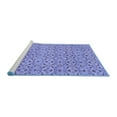 thumbnail image 2 of Ahgly Company Machine Washable Indoor Round Abstract Blue Modern Area Rugs, 6' Round, 2 of 4