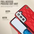 thumbnail image 3 of for Samsung Galaxy S22 Case, Wallet Phone PU Leather Case with Card Holder Crossbody Cover for Women Girls Strap Wristlet RFID Blocking Shockproof Protective Cover for Samsung S22, Red, 3 of 9