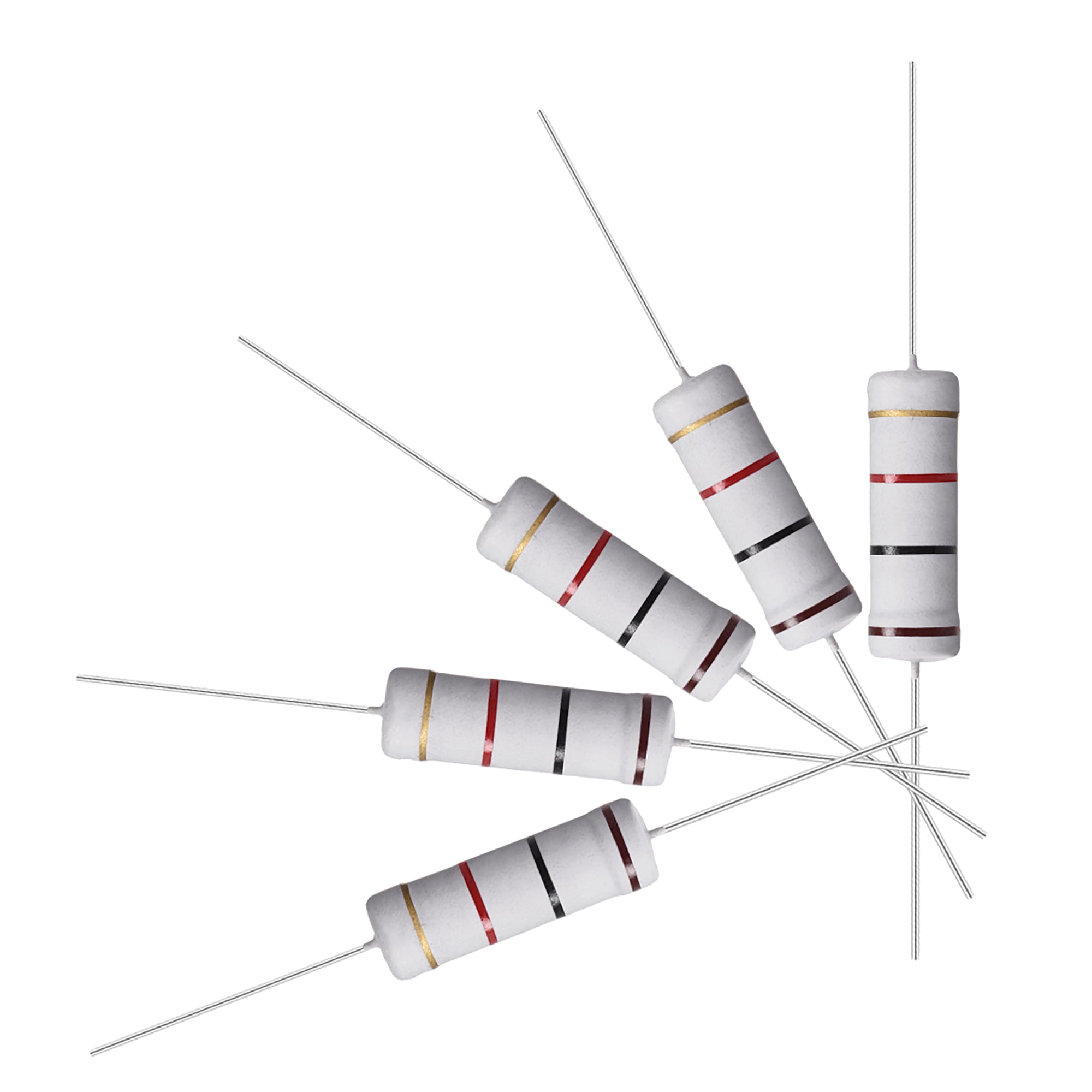 Uxcell 1K Ohm 5W 5 Tolerance Axile Lead Metal Oxide Film Resistor 10 metal-film-resistor-miba-ebg-miba-resistors-manufacturer-of