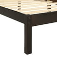 Twin Size Platform Bed Frame with Headboard,Wood Platform Bed with Slat Support,Espresso