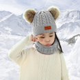 thumbnail image 6 of Monebena Kids Winter Beanie Hat Scarf Gloves Set Knit Warm Toddler Winter Cap Gloves Neck Warmer for Boys Girls 1-8 Year M01, 6 of 13