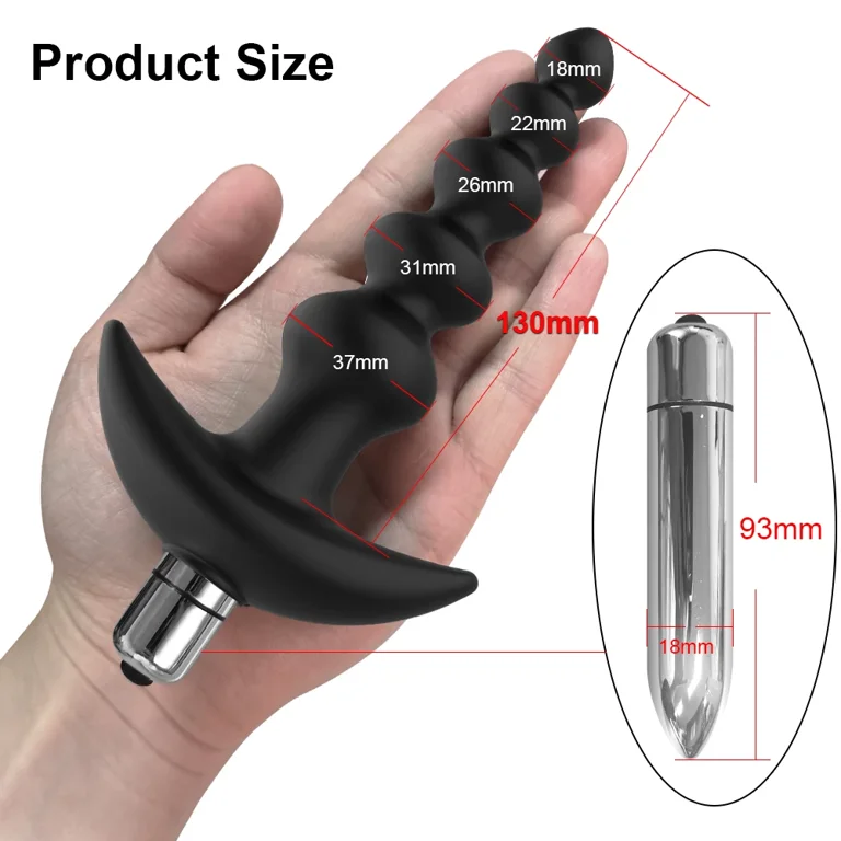 XBONP Anal Plug Vibrator Anal Beads Men Prostate Massager Buttplug Sex Toys  for Man Woman