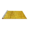 thumbnail image 2 of Ahgly Company Machine Washable Indoor Rectangle Abstract Yellow Modern Area Rugs, 3' x 5', 2 of 4