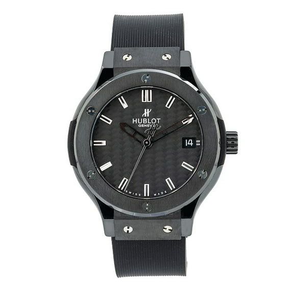 Pre-Owned Hublot Classic Fusion Quartz 561.CM.1770.RX 38MM Black Dial With Rubber Bracelet