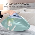thumbnail image 4 of Yayeee Pillowcase Standard Size Set of 2 Satin Wrinkle Resistant Pillow Case, White Cartoon Swan, 4 of 7