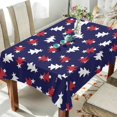 thumbnail image 3 of SKYSONIC 54"X54" Square Tablecloth with Christmas Red Navy Holiday Prints, Anti-Wrinkle and Smooth Table Cloth for Kitchen/Home Wedding Decoration, 3 of 7