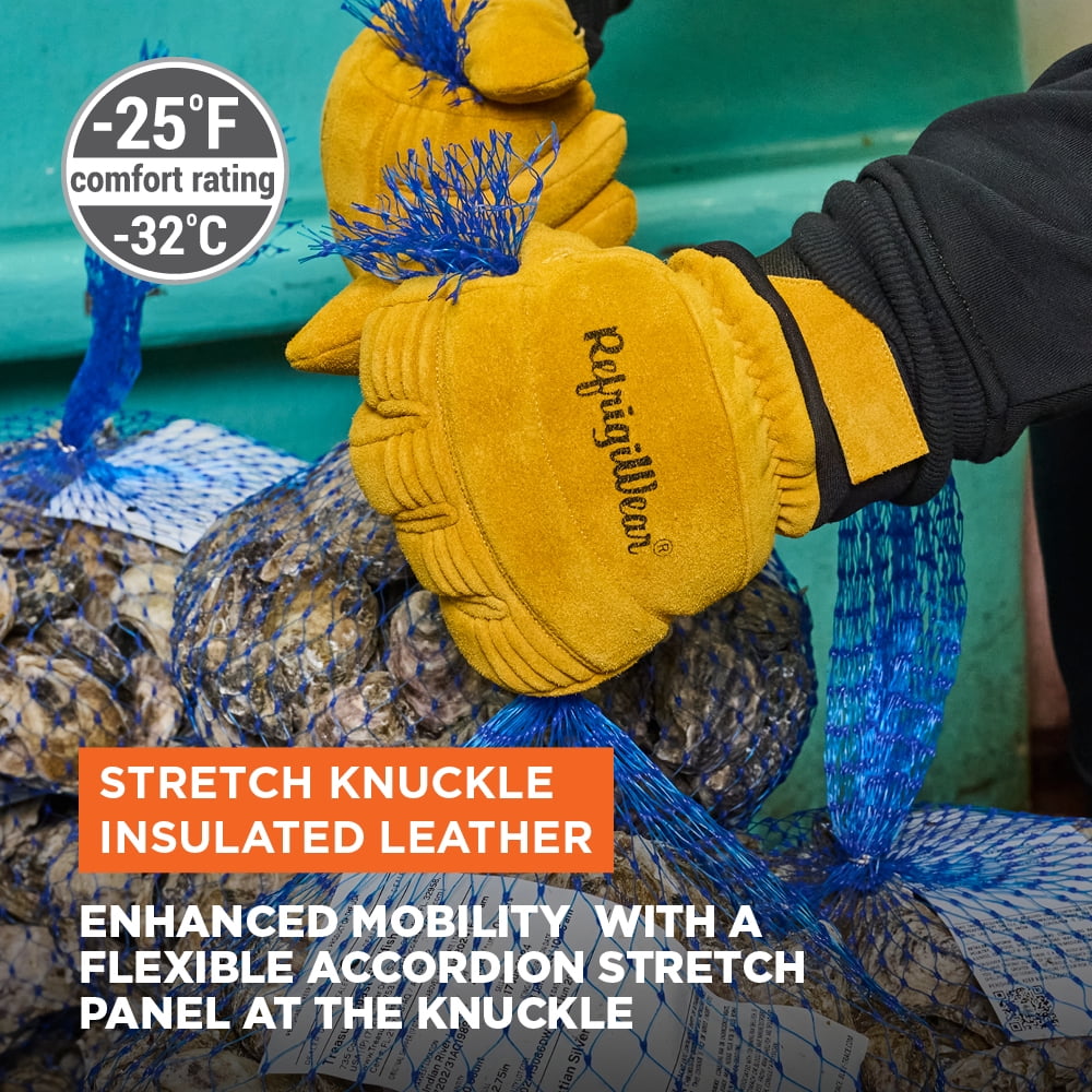 RefrigiWear Stretch Knuckle Insulated Leather Glove