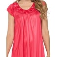 thumbnail image 5 of Casual Nights Women's Cap Sleeve Rose Satin Nightgown, 5 of 5