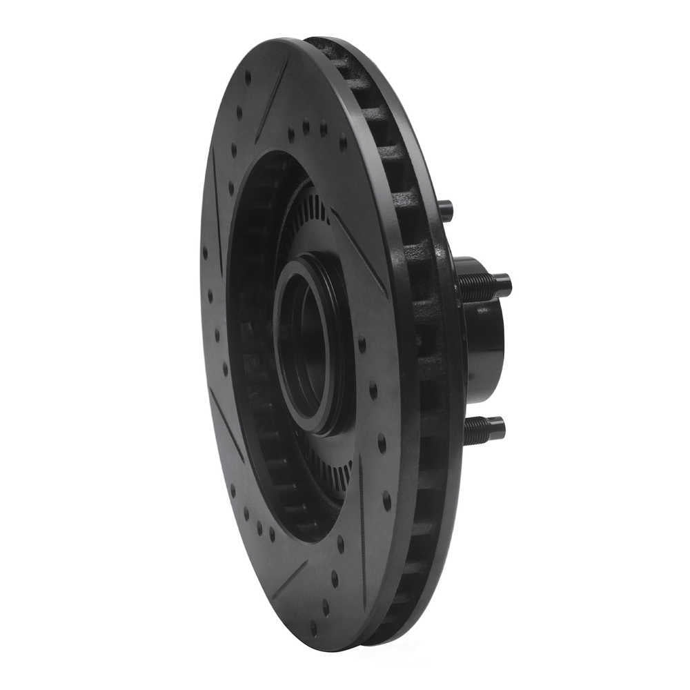 Dynamic Friction Company 633-55000R DFC Brake Rotor - Drilled And Slotted - Black