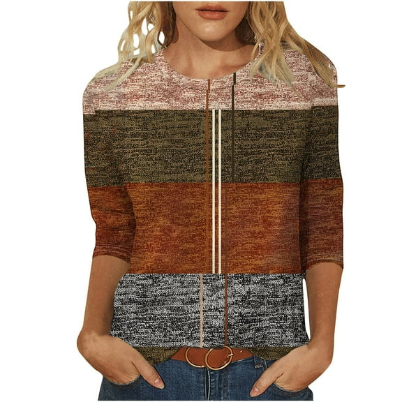 Women's Blouse Womens Shirts 3/4 Length Sleeve Women's Tunic Tops Women's Blouses My Reorder List Trending Gifts