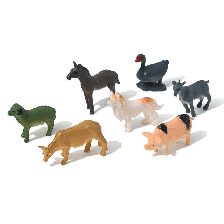  100 Piece Party Pack Mini Farm Animals - Plastic Mini  Educational Animal Toys - Fun Gift Party Favors : Toys & Games