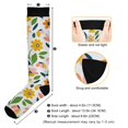 thumbnail image 3 of FORMRS Womens Knee High Socks Casual Long Thick Travel Daily Wear, 2 Pairs, Retro Yellow Floral, 3 of 6