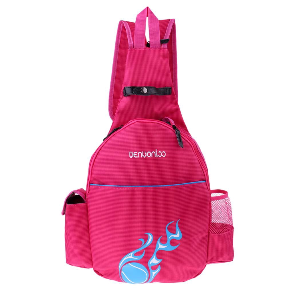 Tennis Racquet Backpack Women Tennis Bag of Wear Resistant Durable Waterproof Tennis Backpack Badminton Rucksack for Outdoor Sports Pickleball , Rose Red, as described