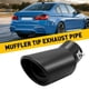 thumbnail image 3 of 2X Embellecedor de Coche Tubo de Escape 63 mm Acero Inoxidable Punta de Silenciador Doblada Cola de la Garganta Negro, 3 of 5