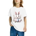 thumbnail image 4 of Aloohaidyvio Easter Sunday Best Outfit Girls & Child Easter Shirts, Matching Pastel Color Tees with Bunny Ears Graphic for Holiday Photos 5 Years, 4 of 4