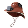 thumbnail image 6 of THDHVS Toddler Hat,Solar USB Charging Fan Sun Hat UPF Wide Brim Cooling Breathable Outdoor Summer Cap with Charging Cable,Kids Hats Boys Red Free Size, 6 of 7