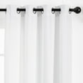 thumbnail image 3 of Chanasya White Silky Velvet Textured Sheer Curtains - Lightweight Luxury Curtain for Living Room Bedroom Windows - Light Filtering Elegant Decor Drapes with Grommets - 108 Inches Long - 2 Panel Set, 3 of 5