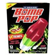 Bomb Pop Extremes Ice Pops Frozen Dessert, Super Sour Cherry Limeade, 12 Pack