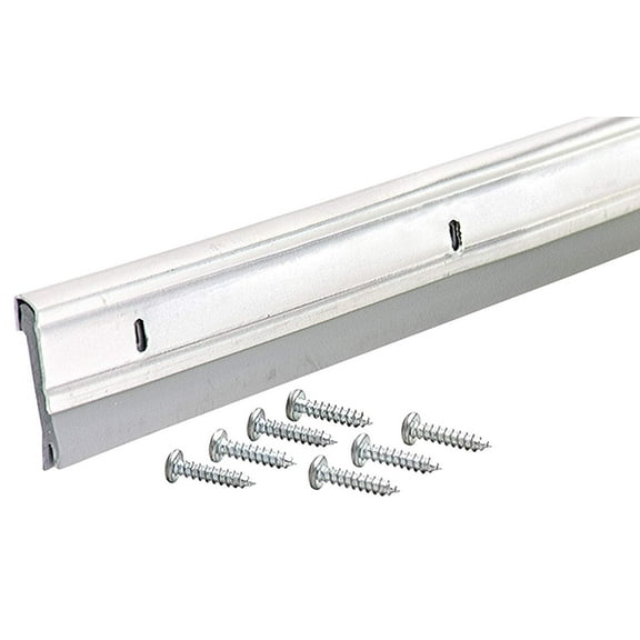 M-D Building Products 5629 [,] 36In Long x 1-1/4In High Aluminum, Silver Door Bottom & Sweep