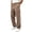 Khaki, variant on MXALUOB Men's Corduroy Pants Cargo Textured Drawstring Trousers with Flap Pockets Ribbed Wide Leg Elastic Waist Casual Pant for Winter