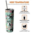 thumbnail image 7 of Dog Tumbler 20 Oz Travel Coffee Mug Dog Print Skinny Tumblers with Lid and Straw Stainless Steel Insulated Coffee Cups Gift for Dog Lover, 7 of 7