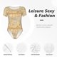 thumbnail image 4 of Balery World Map Body de cuello redondo de manga corta para mujer Tops de manga corta Tops básicos-Medium, 4 of 7