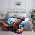 thumbnail image 4 of Blanket,Colorful At Cesar White Tower,Fluffy Microfiber Blanket,For Bed And, 4 of 8