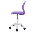 thumbnail image 4 of Pemberly Row Sponge Adjustable Mid Back Swivel Armless Office Chair in Purple, 4 of 11