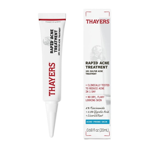 Tratamiento para el acné Thayers Rapid con 10% de azufre y niacinamida, 20 ml