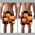 thumbnail image 3 of luoweisi Men's Beach Shorts Quick Dry Swim Trunks with Mesh Lining Maple Leaf Pumpkin M, 3 of 5