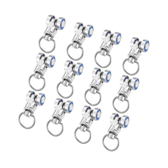 ETEREAUTY 12Pcs Window Glider Curtain Runners Aluminum Alloy Smooth Sliding For Home Decor