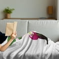 thumbnail image 3 of Letter P Soft Flannel Fleece Throw Blanket, Lady Slipper Flower with Dark Colored Letter P from Alphabet ABC Print, Cozy Plush for Indoor and Outdoor Use, 50" x 60", Magenta Black Green, by Ambesonne, 3 of 5