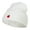 White, variant on Mini Apple Embroidered Short Beanie - Pink OSFM