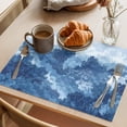 thumbnail image 3 of Abstract Pine Trees Placemats Set of 4 Blue Forest Fogged Mist Contemporary Zen Place Mats Indoor Wipeable Table Mats Washable Cloth Dining Table Placemats for Kitchen Holiday Party Decor 13x19 Inch, 3 of 9