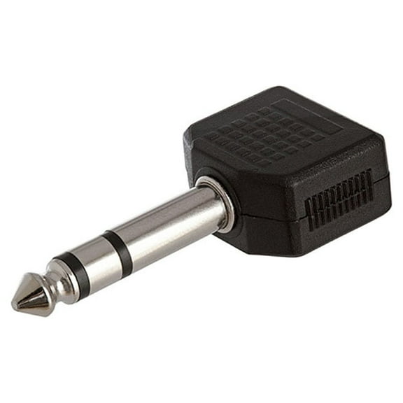 ACCL 6.35mm Stereo Plug to 2x3.5mm Mono Jack Adapter, 1 Pack
