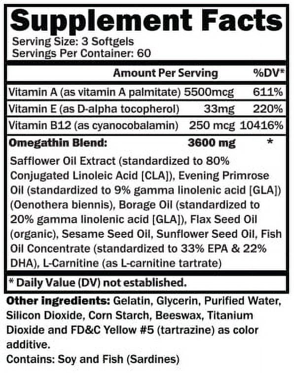 CTD Sports Omegathin 180 Softgels - Essential Omega-3 Supplement for Wellness and Vitality