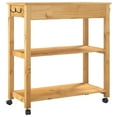 thumbnail image 5 of vidaXL Kitchen Trolley MONZA 84x40x90 cm Solid Wood Pine, 5 of 5