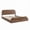 Walnut, variant on TacleeKii Twin Platform Bed with Storage Headboard, Space-Saving Design, Sturdy Steel Wood Frame, Easy Assembly, Red Oak