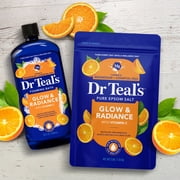 Dr Teals Glow & Radiance Foaming Bath with Vitamin C and Citrus Essential Oils, 34 fl oz