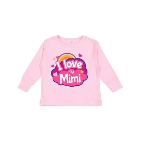 

Inktastic I Love My Mimi Grandma Girls Long Sleeve Toddler T-Shirt