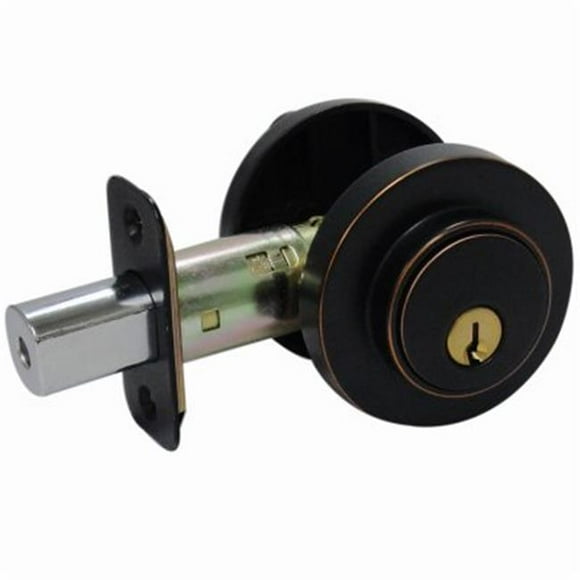Tru-Guard Aged Bronze Contemporary Round Deadbolt