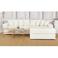 thumbnail image 6 of Advwin 110" Oversized L-Shaped Sectional Sofa with Chaise, Comfy Plush 2-Piece Couch with 8 Pillows, Soft Fluffy Faux Corduroy Upholstered Sectional for Living Room, Apartment, Bedroom, White, 6 of 10