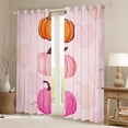 thumbnail image 2 of Manfei Cartoon Pink Pumpkin Blackout Curtains Set of 2 (52x84 Each) for Kids, Kawaii Autumn Harvest Window Curtains, Western Festival Curtains and Drapes, Living Room Curtains Decor, 2 of 6
